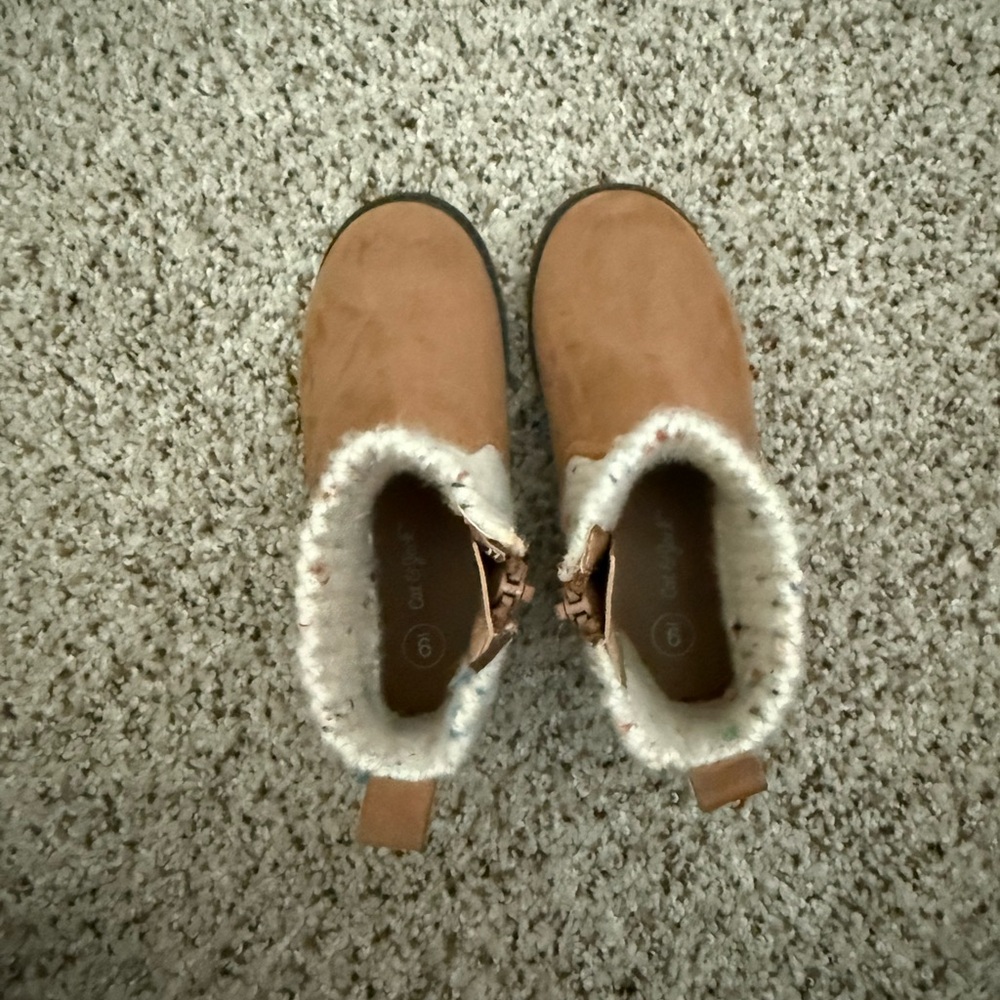 Cat & Jack Emmaline Zipper Booties -WORN ONCE